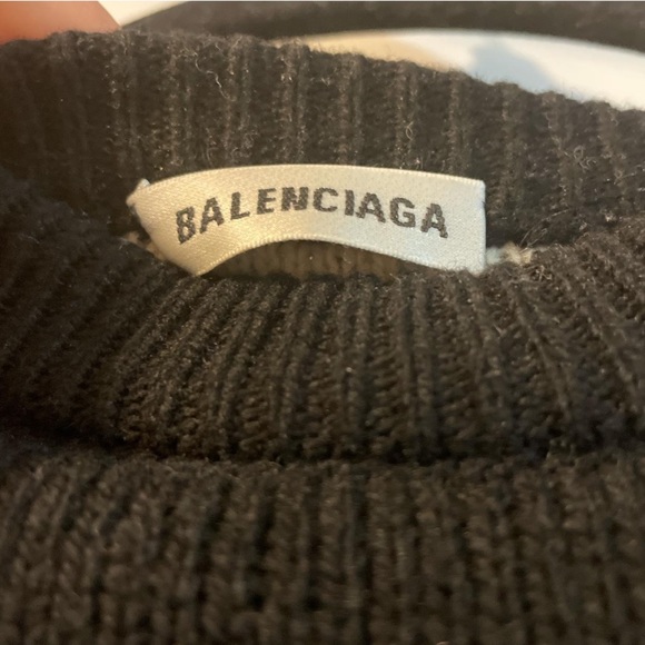 Balenciaga all over cropped wool sweater - Picture 2 of 4